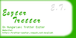 eszter tretter business card